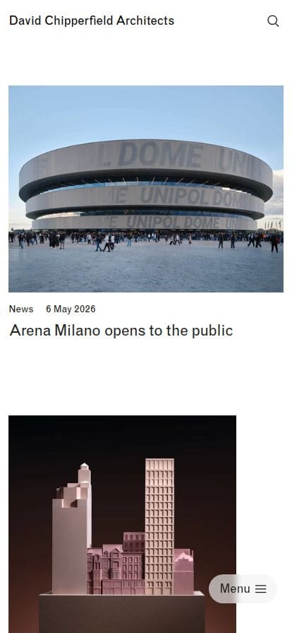 David Chipperfield Architects スマホ表示