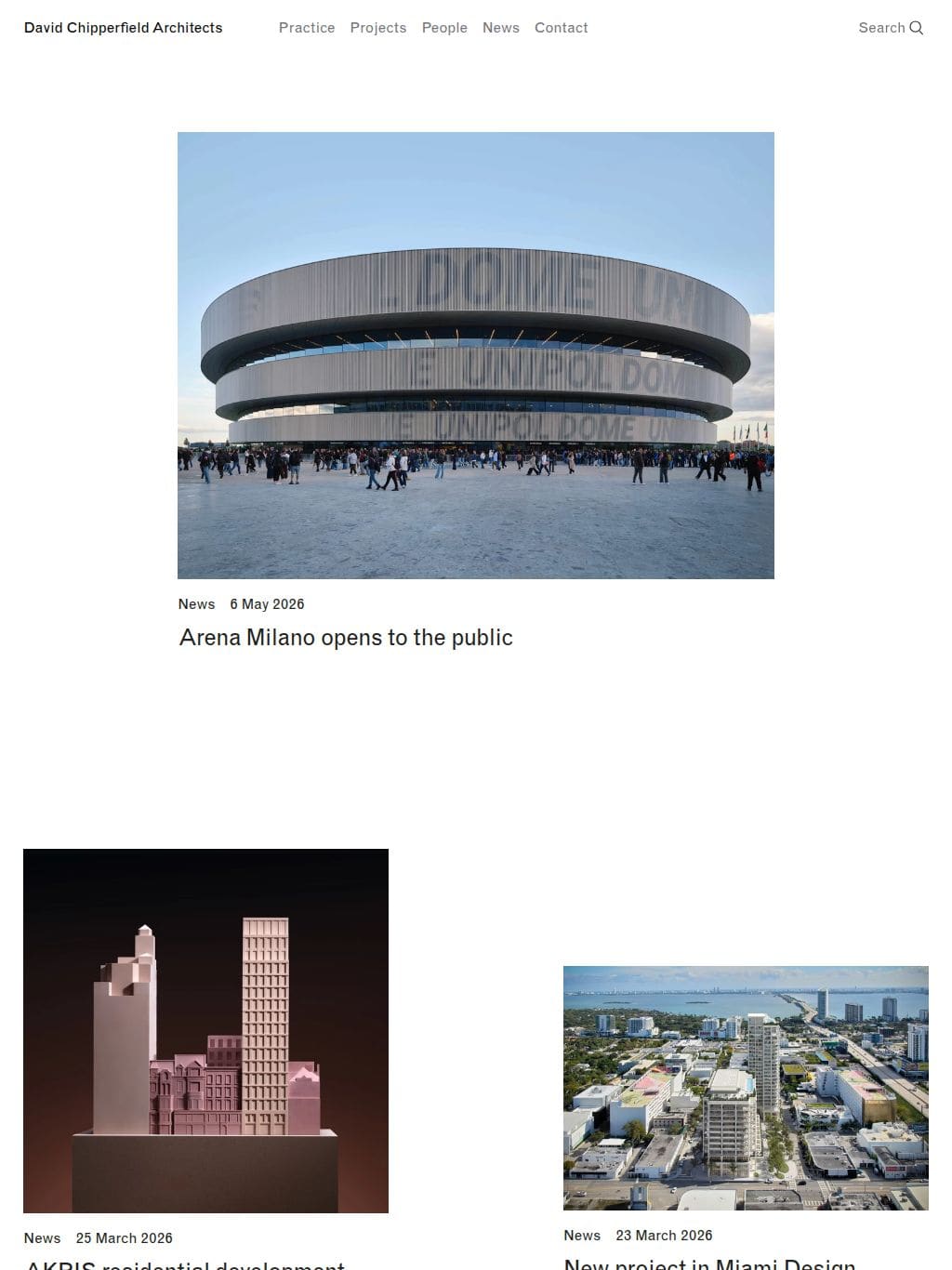David Chipperfield Architects タブレット表示