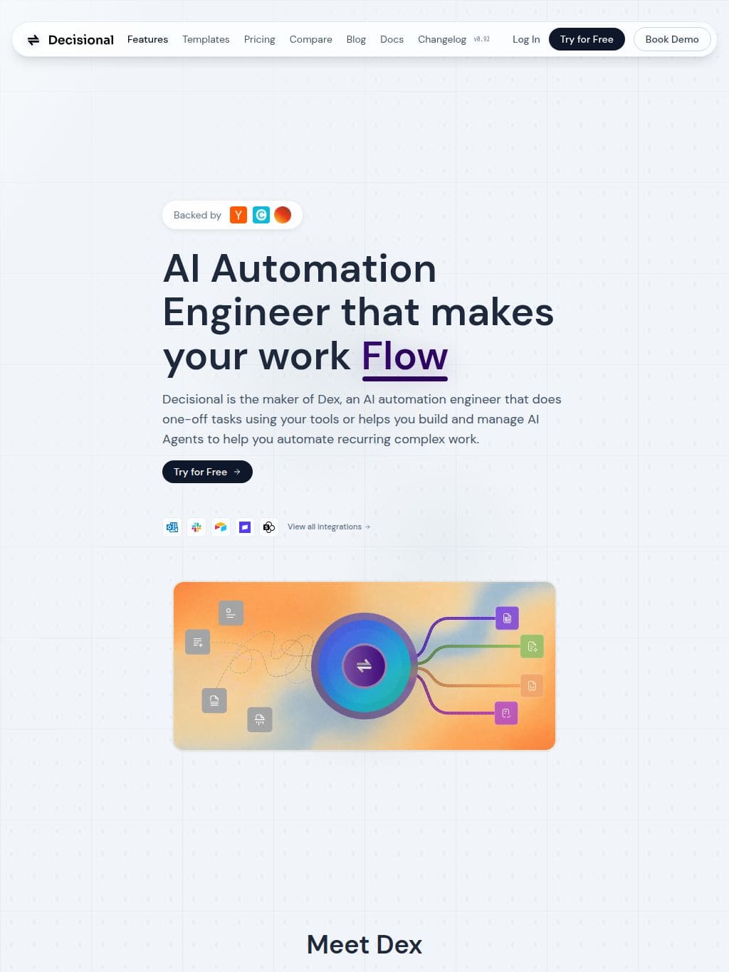 Decisional AI タブレット表示