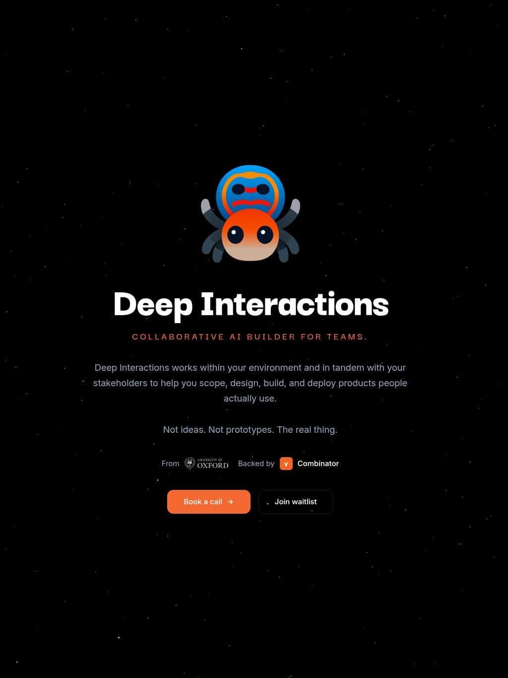 Deep Interactions タブレット表示