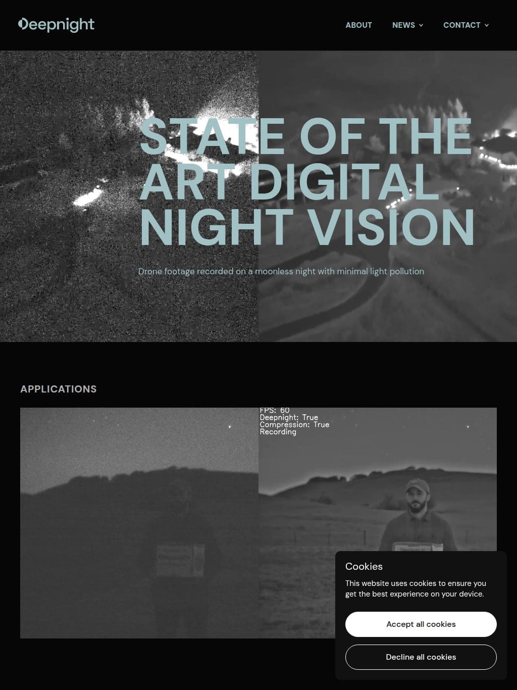Deepnight タブレット表示