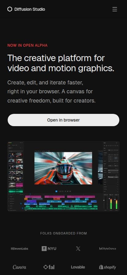 Diffusion Studio スマホ表示