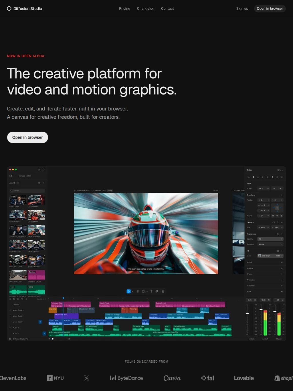 Diffusion Studio タブレット表示