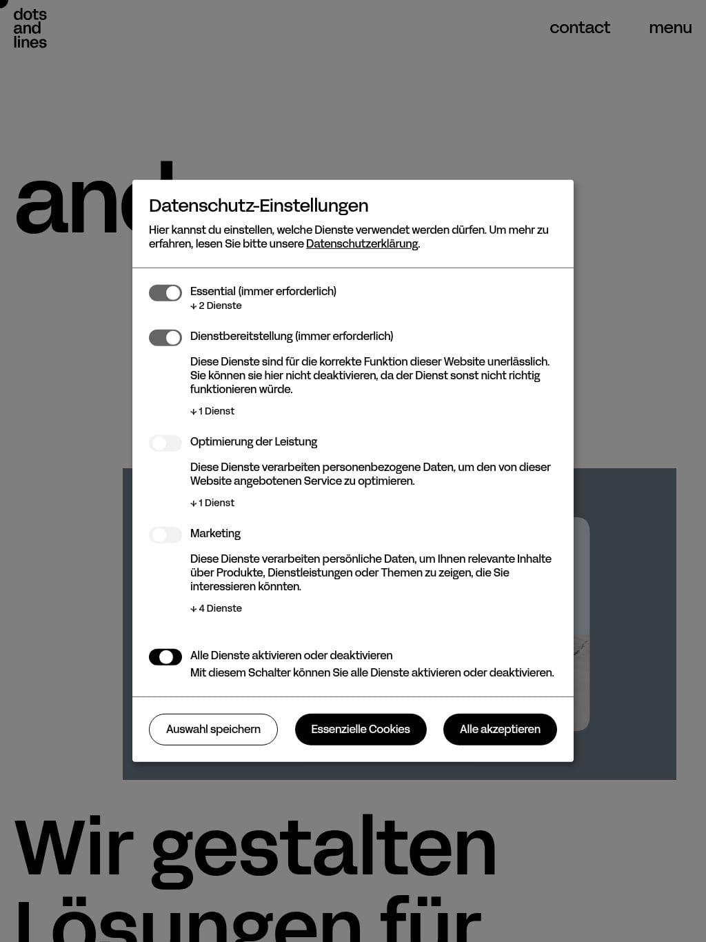 dotsandlines タブレット表示