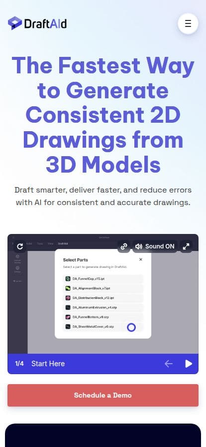 Draftaid スマホ表示