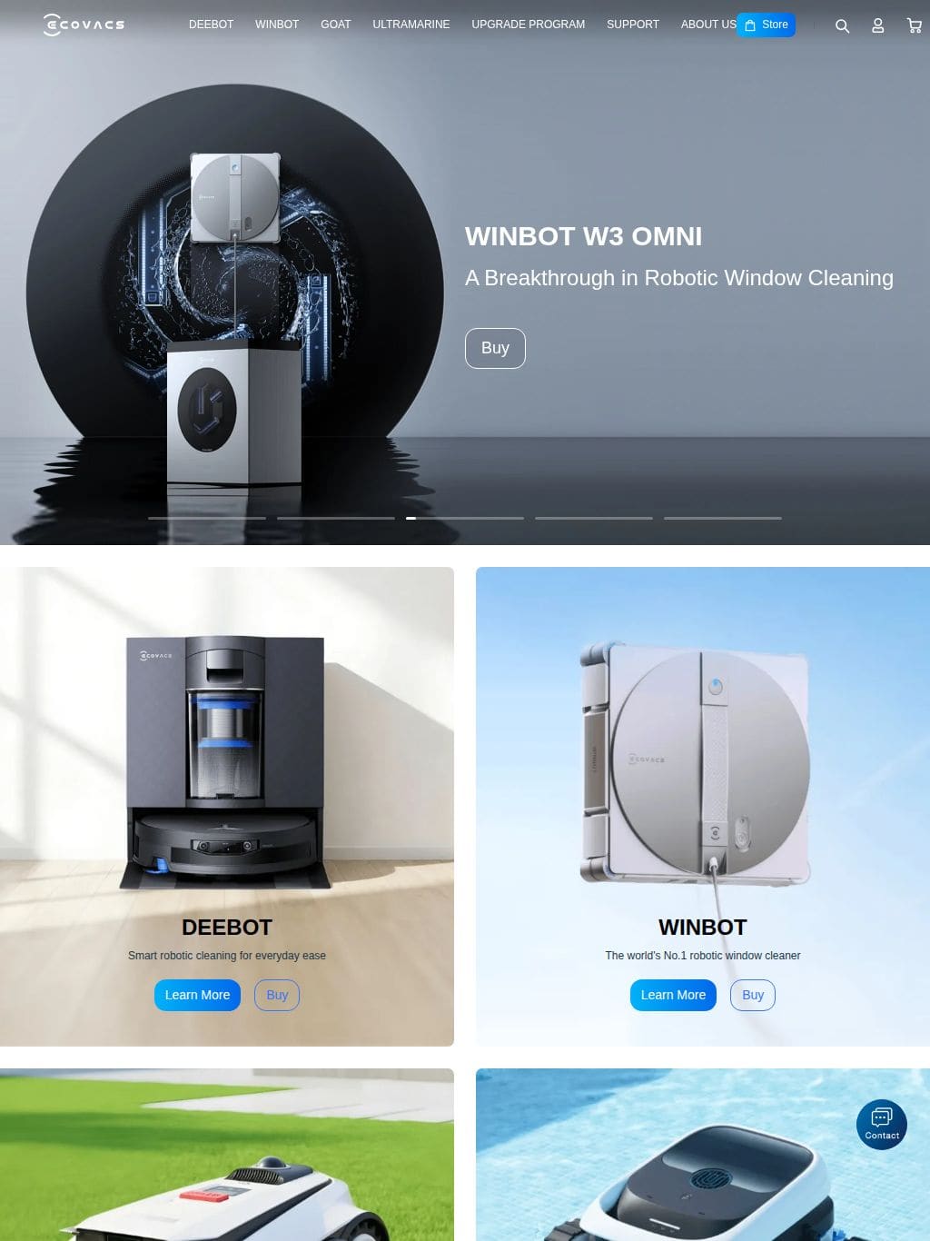 ECOVACS タブレット表示