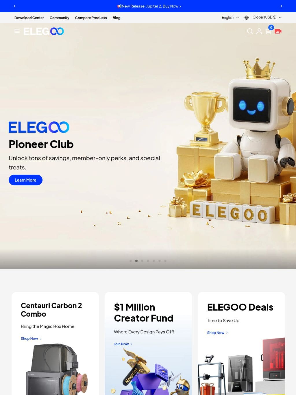 ELEGOO タブレット表示