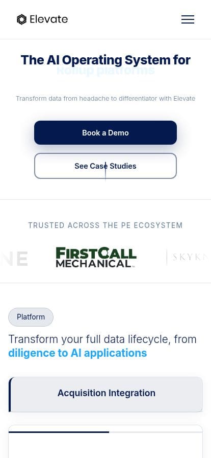 Elevate スマホ表示