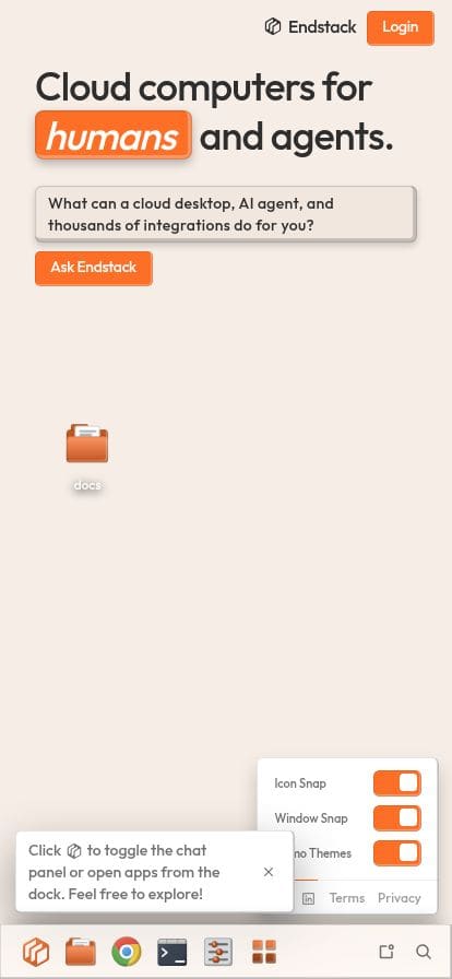 Endstack スマホ表示