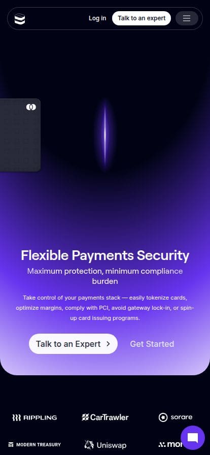 Evervault スマホ表示