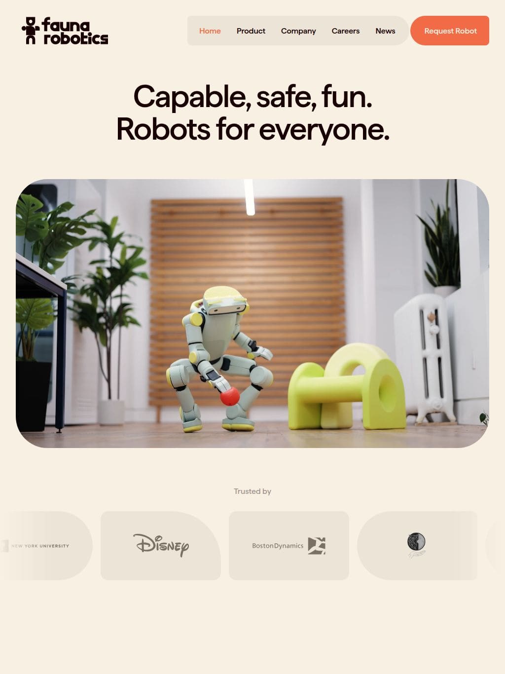 faunarobotics.com タブレット表示