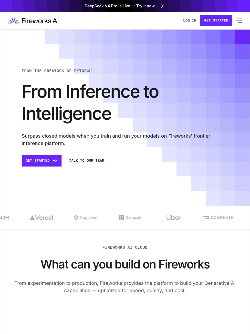 Fireworks AI タブレット表示