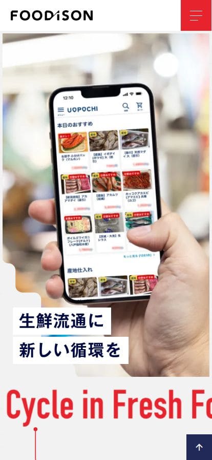 生鮮流通に新しい循環を｜フーディソン スマホ表示