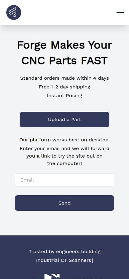 Forge Automation スマホ表示
