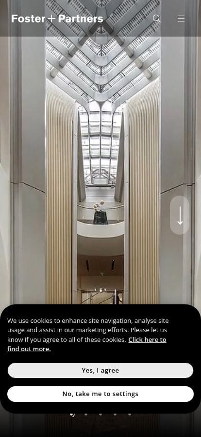 Foster + Partners スマホ表示