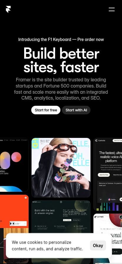 Framer スマホ表示