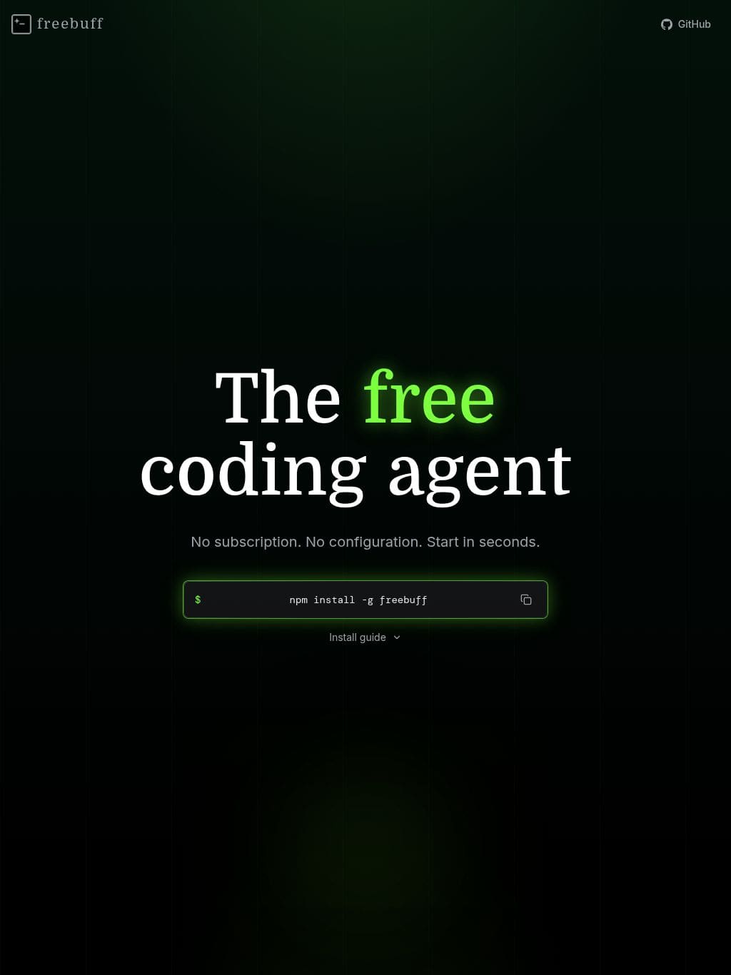 Freebuff タブレット表示