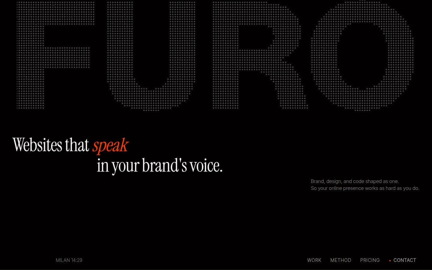 FURO Web Studio — Websites That Speak in Your Brand's Voice PC表示