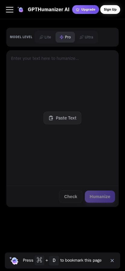 gpthumanizer.ai スマホ表示