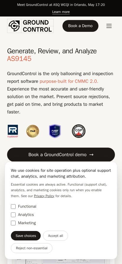 GroundControl スマホ表示