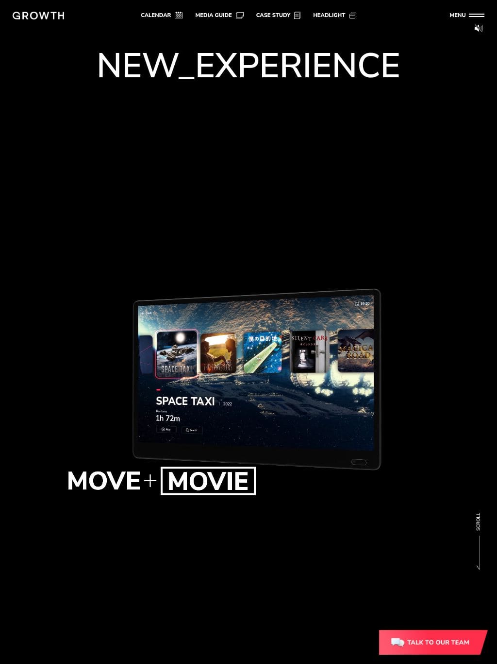 都内最大級のタクシーサイネージ・メディア タブレット表示