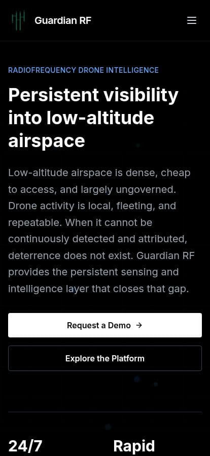 Guardian RF スマホ表示