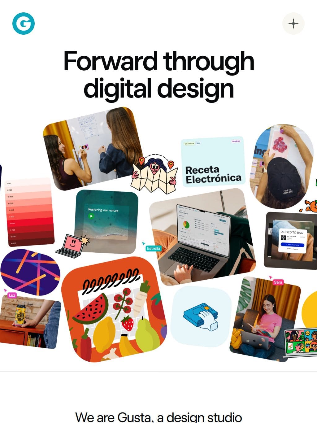 Gusta – Digital design studio in Valencia タブレット表示