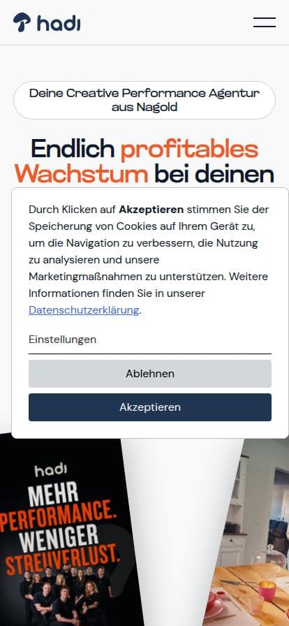 hadi community – Creative Performance Agentur aus Nagold スマホ表示