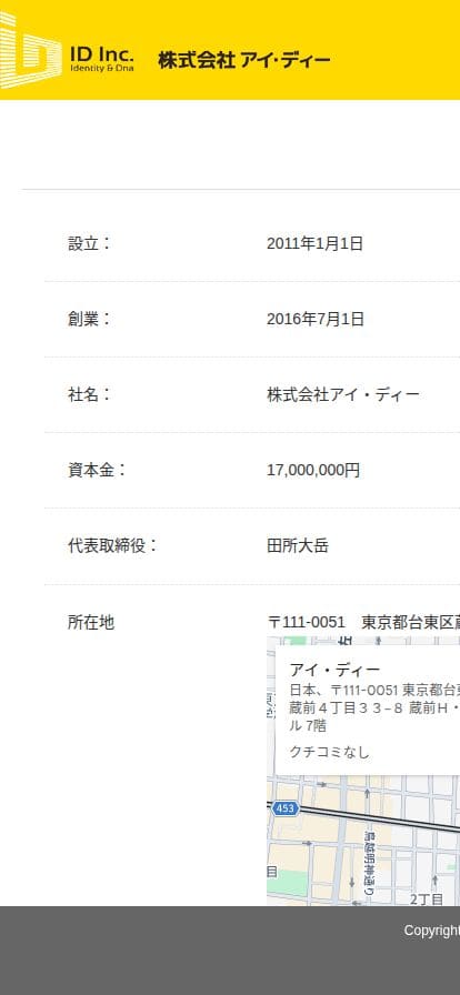 I.D.inc スマホ表示