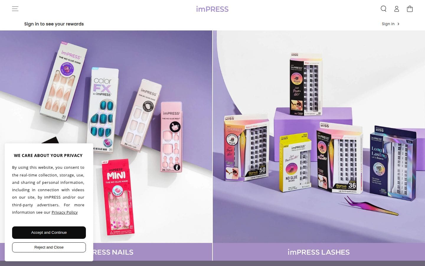 imPRESS Nails PC表示