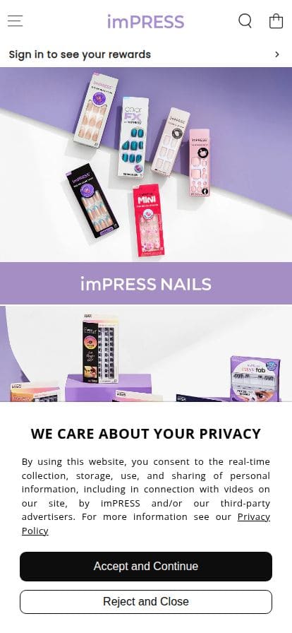 imPRESS Nails スマホ表示