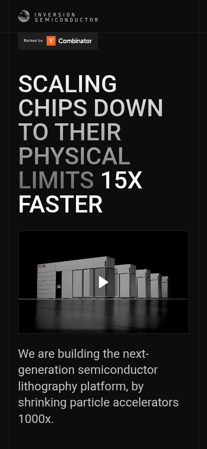 Inversion Semiconductor スマホ表示