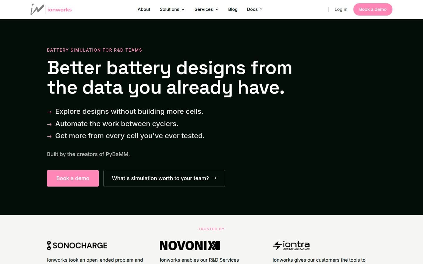 Ionworks PC表示