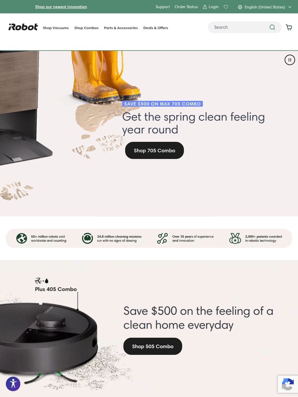 iRobot タブレット表示