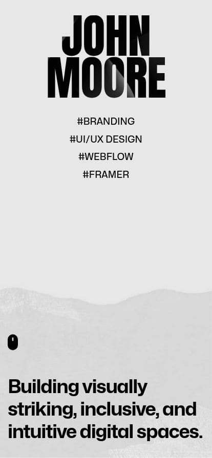 John Moore- Webflow HTML website template スマホ表示