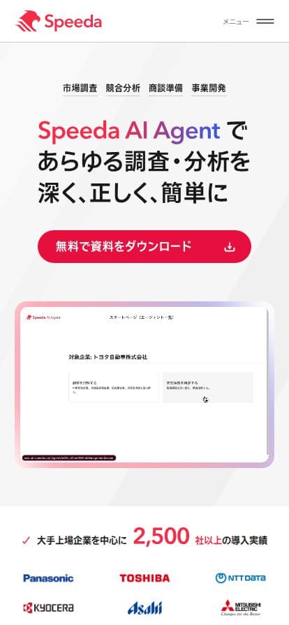 Speeda スマホ表示