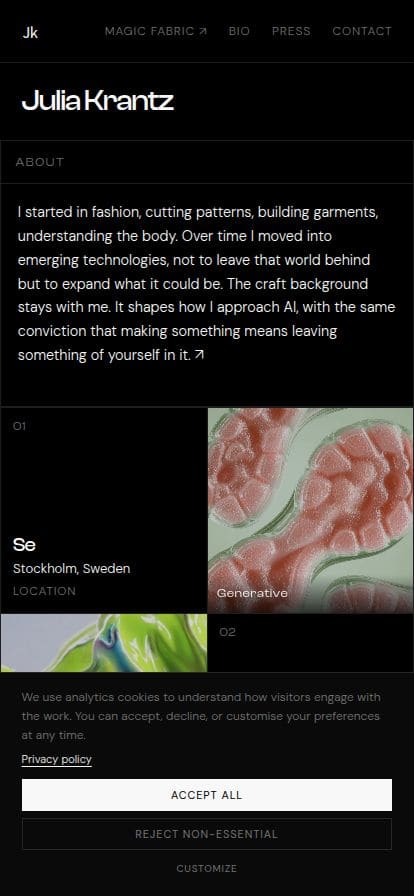 Julia Krantz — Creative Director in Emerging Tech スマホ表示