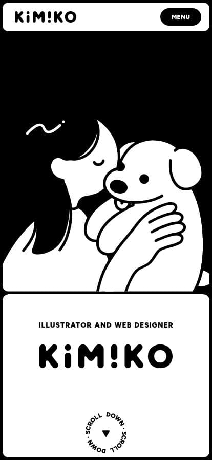 Kimiko Portfolio スマホ表示