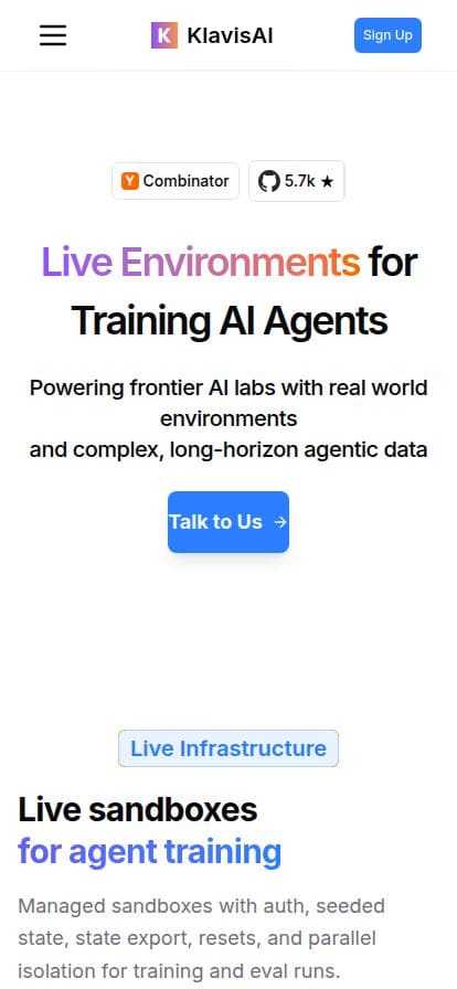 Klavis AI スマホ表示