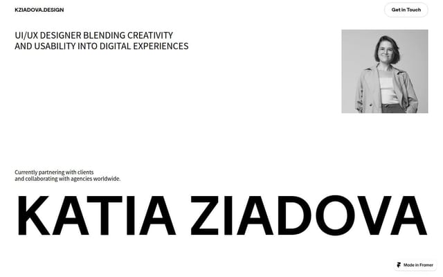 Katia Ziadova Portfolio website