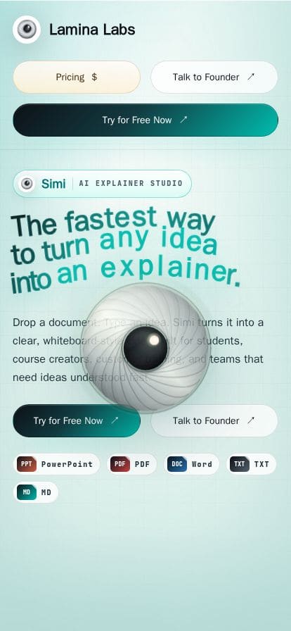 Lamina Labs スマホ表示