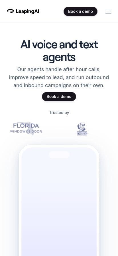 Leaping AI スマホ表示
