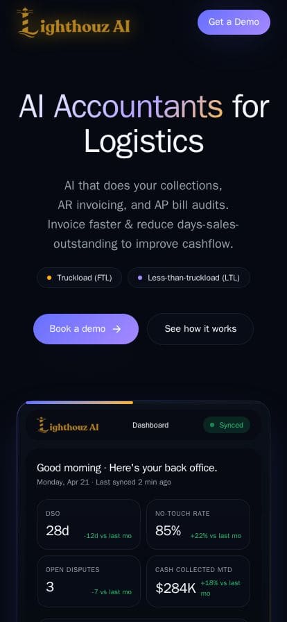 Lighthouz AI スマホ表示