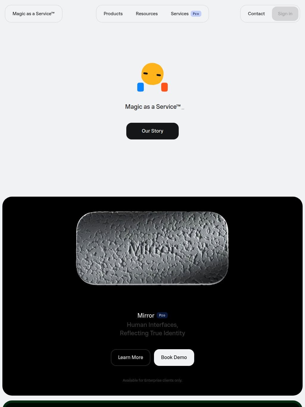 Magic as a Service™ | Creative Engineering タブレット表示