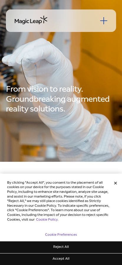 Magic Leap スマホ表示