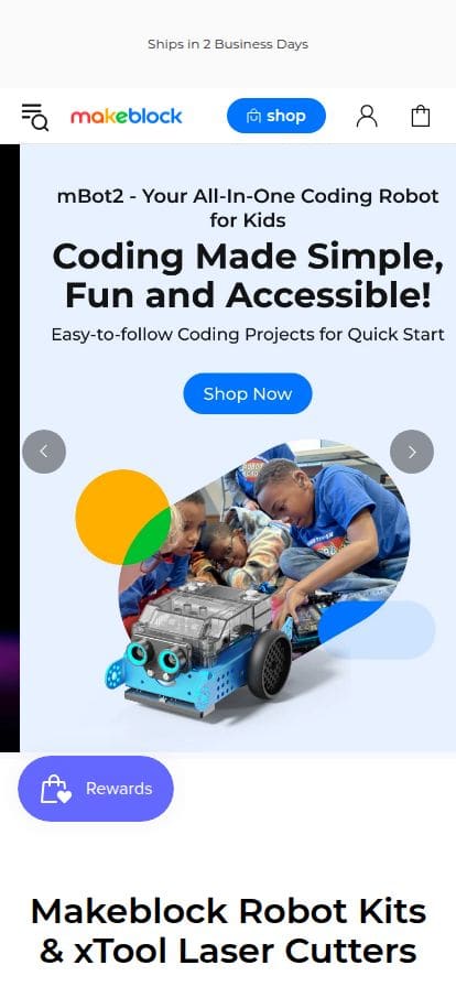 Makeblock スマホ表示