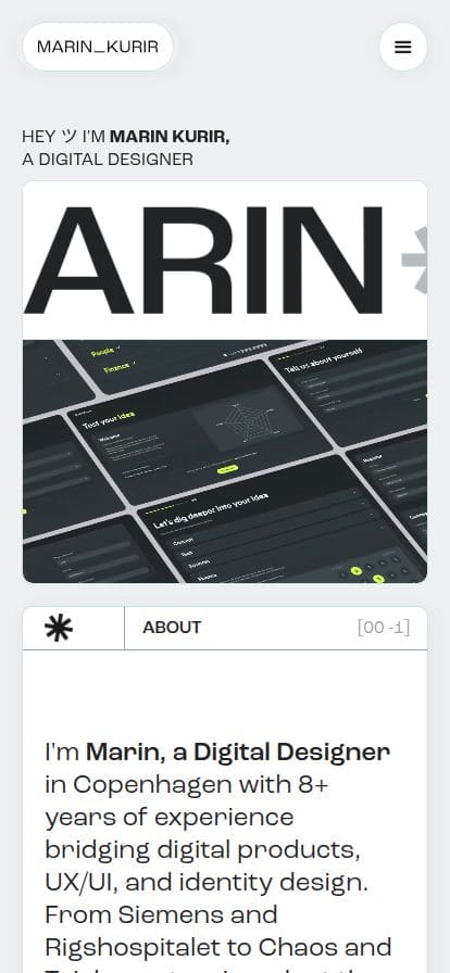 Marin Kurir スマホ表示