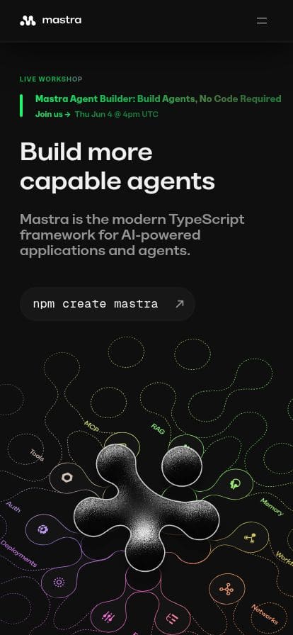 Mastra スマホ表示