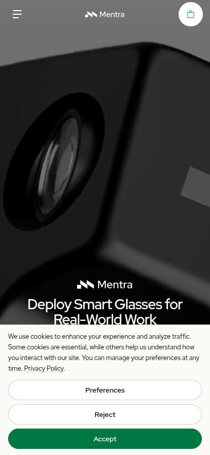 Mentra スマホ表示