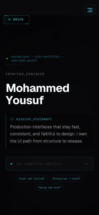 Mohammed Yousuf スマホ表示